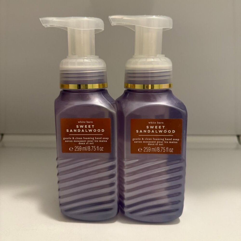 2 Bath and Body Works White Barn Sweet Sandalwood foaming hand soap